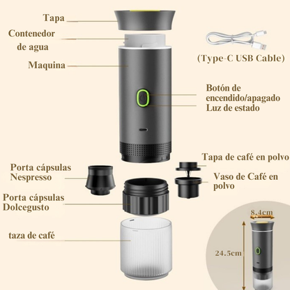 Cafetera Portátil Instantánea 3 en 1